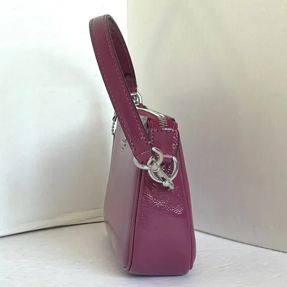 Coach Nolita 19 Shoulder Bag Pink Patent Leather Wristlet Clutch CW408 ORG PKG - Picture 7 of 12